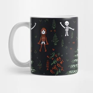 christmas seamless pattern with skeletons Mug